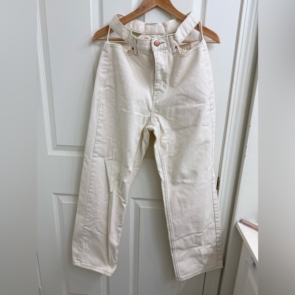 Bogs Cream Flare & Wide Leg Jeans